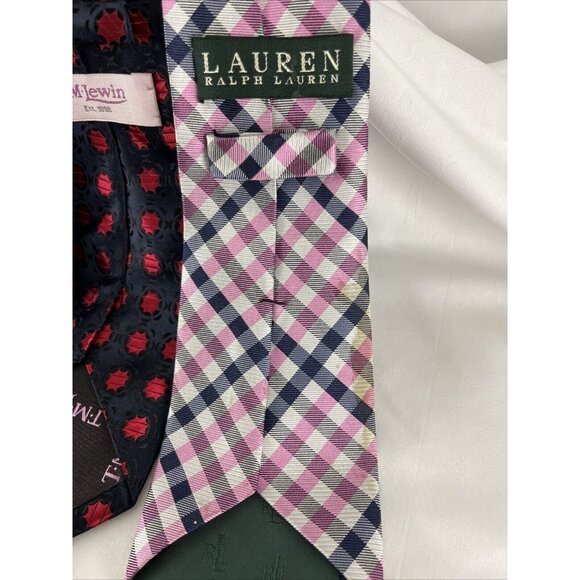 Lauren Ralph Lauren, TM Lewin, Hemley, Avanrata (Lot of X4) of Mens Silk Ties - Picture 3 of 15